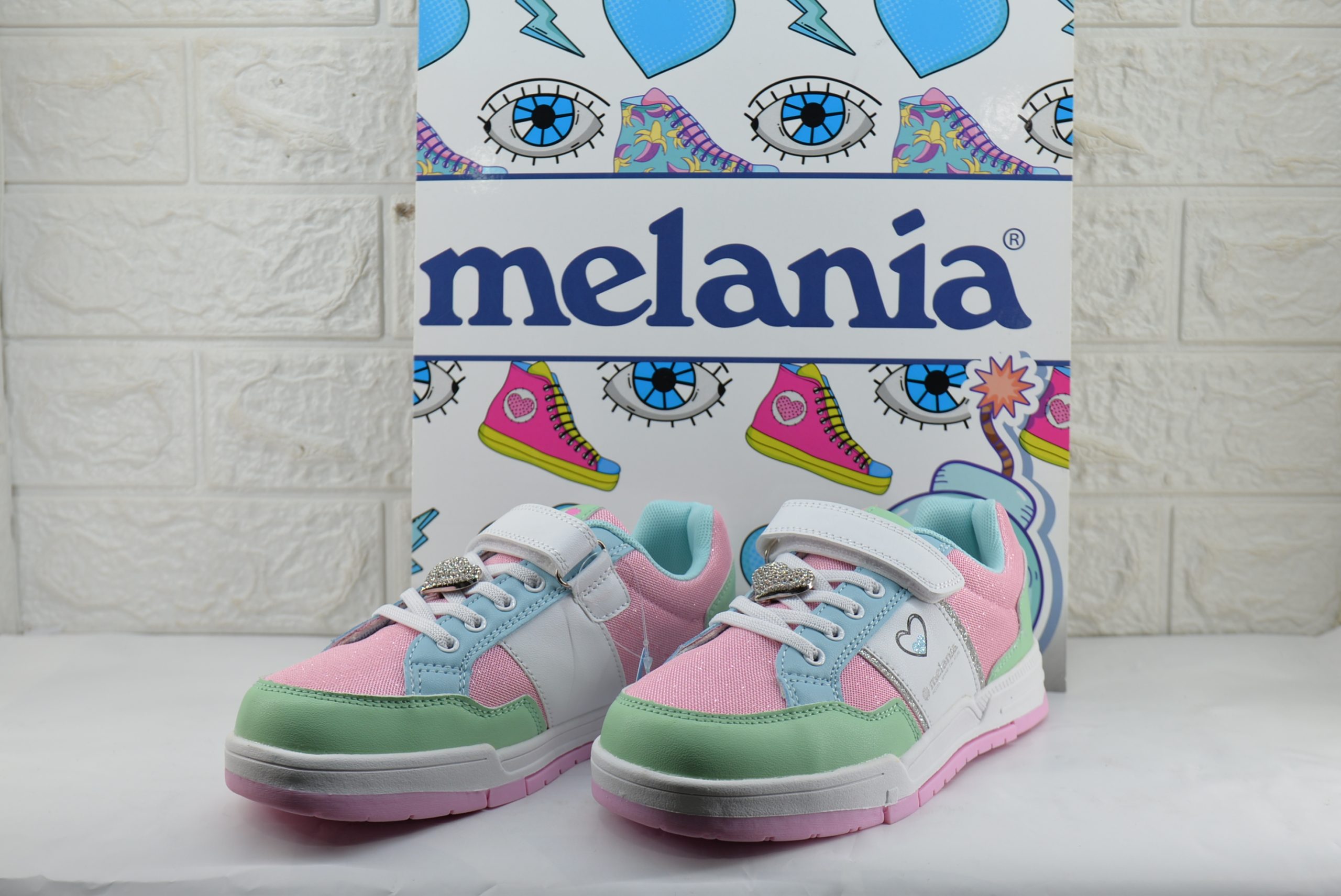 Sneakers Melania Pink Green